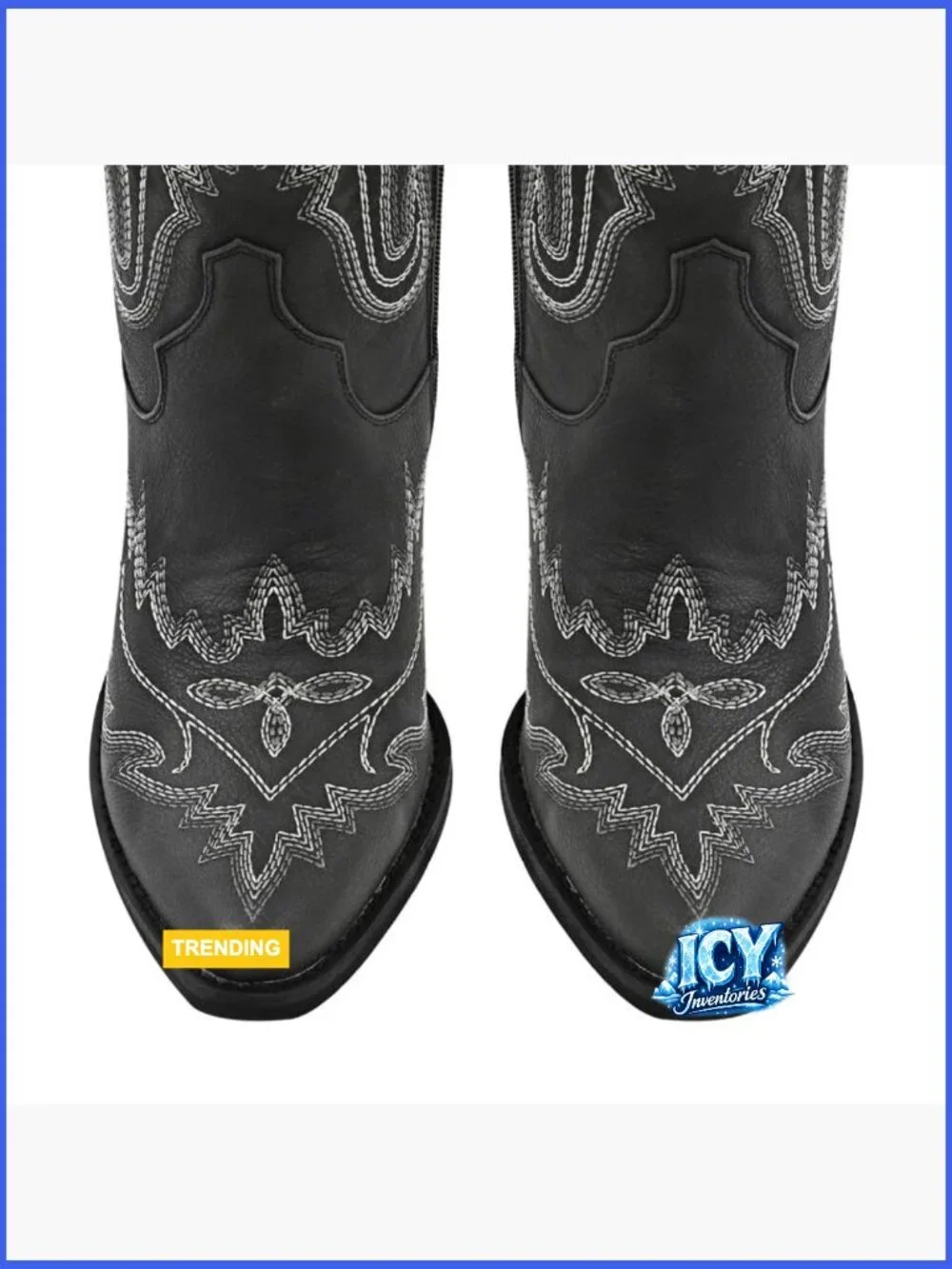 Thigh High Wide Calf Embroidered Western Cowboy Boots Chunky Heel